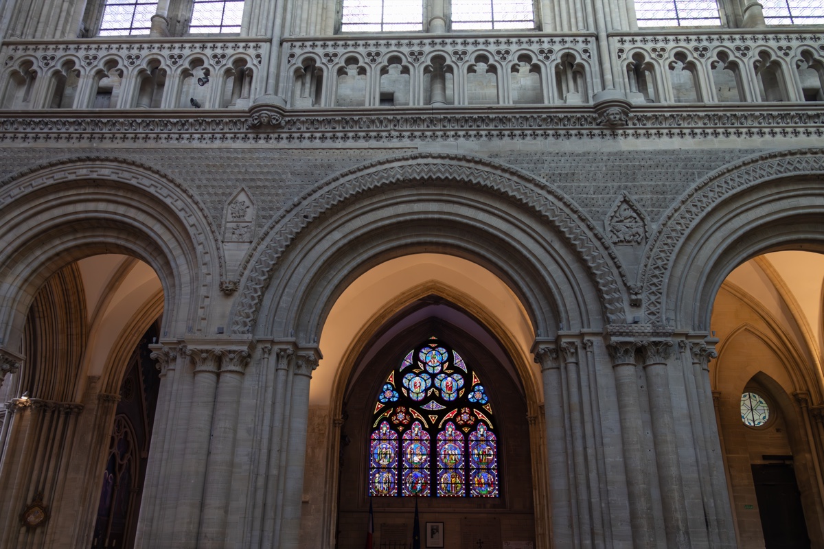 Bayeux Cathedral Romanesque Nave Arches