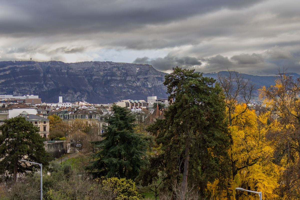 Geneva City Saleve Autumn View
