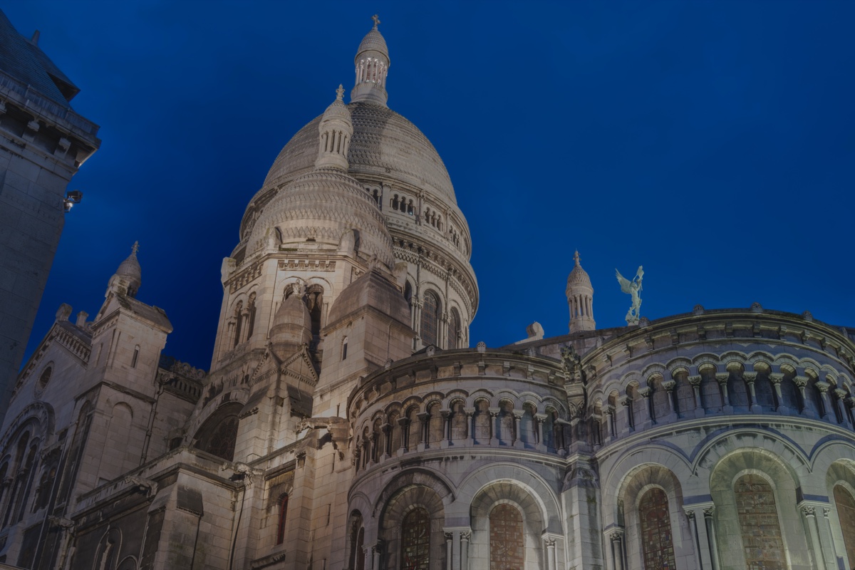 Montmartre Sacre Coeur Blue Hour Domes