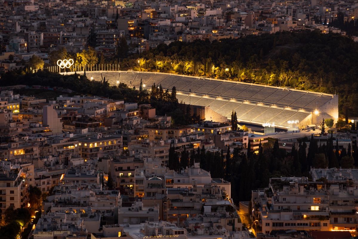 Panathenaic Stadium Athens Night