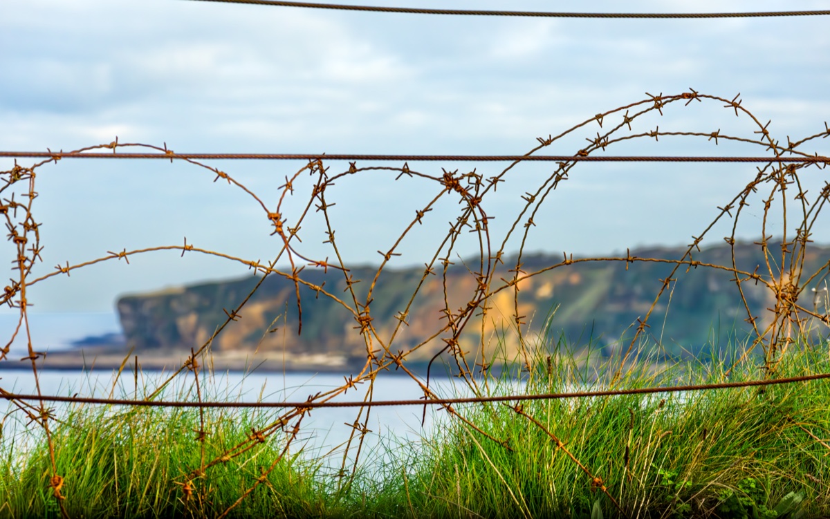 Pointe Du Hoc Barbed Wire Coast View